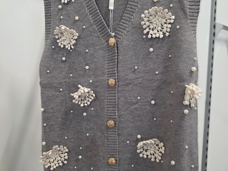 Strickgilet AURELIE FROST PEARL