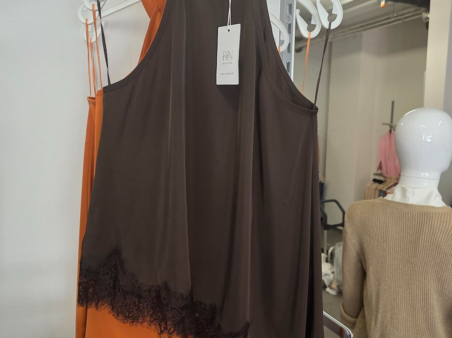 Top BRUNELLA MOCHA LACE