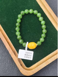 MEI LIN - Armband aus Grünem Jaspis & Bienenwachs-Bernstein