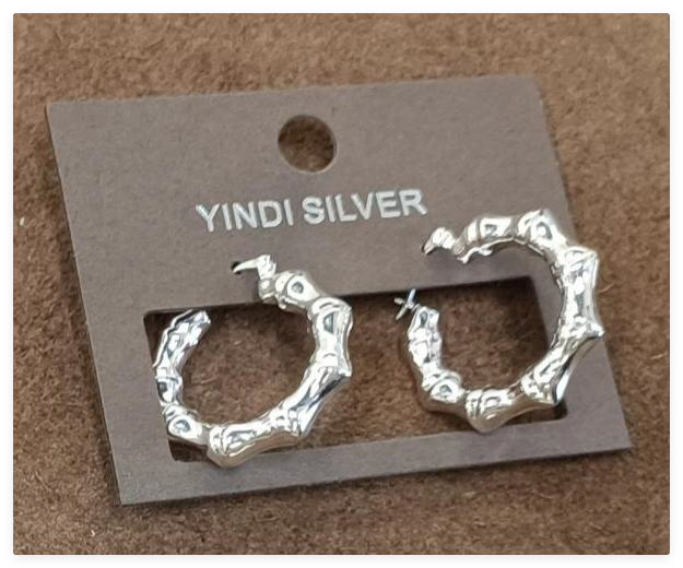 Silberohrringe MARCELLA SILVER BAMBOO