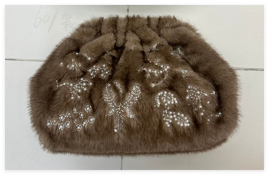 Kunstfell-Tasche ESTAVANA PEARL COUTURE